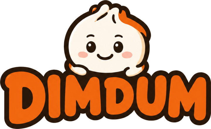 Logo DIMDUM dengan mascot dimsum